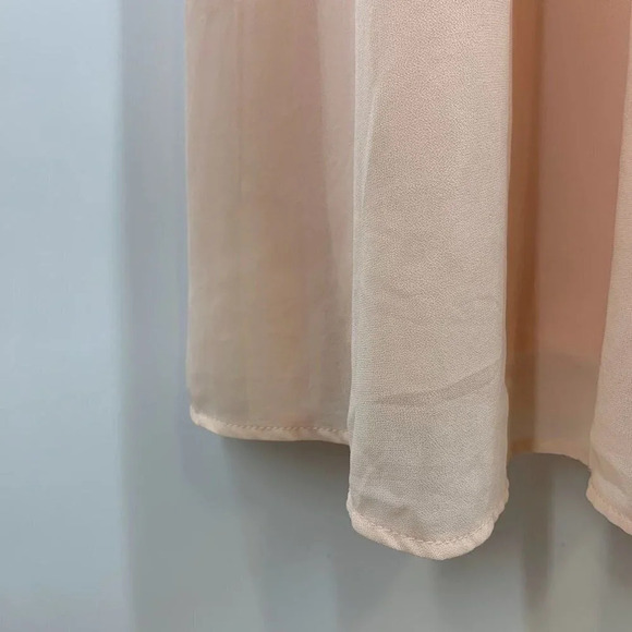 Lulu’s Women's  Air‎ of Romance Sleeveless Peach Chiffon Maxi Dress Size XS NWT - Picture 7 of 13